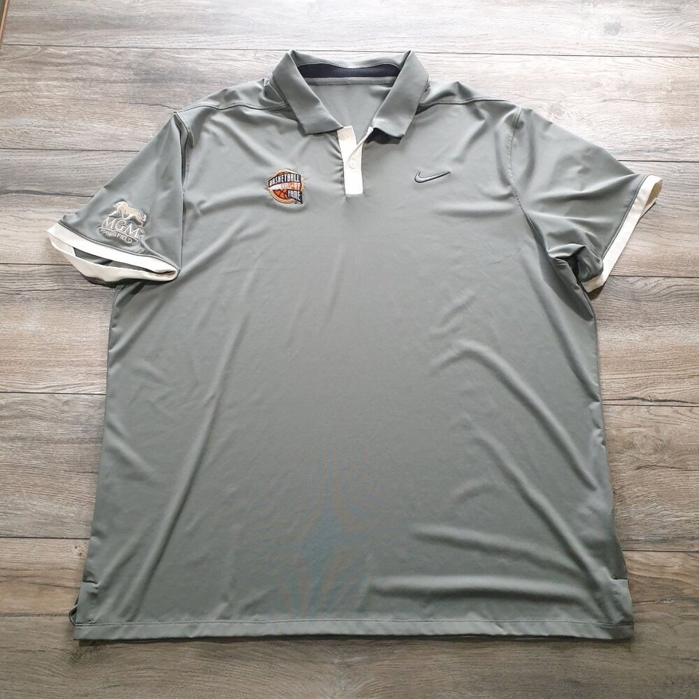 Nike Basketball Hall Of Fame MGM Springfield Dri-Fit Polo Shirt Green XXL Sport
